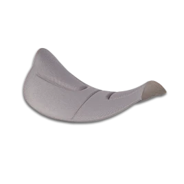 Multi-layer molded footwear tongue viewed from the front