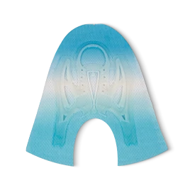 Blue thermoformed footwear upper component with molded contour
