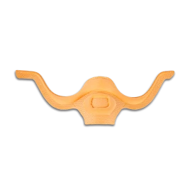 Custom 3D molded shoe collar component in a contrasting color