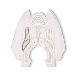Engineered shoe upper panel with reinforced structural zones