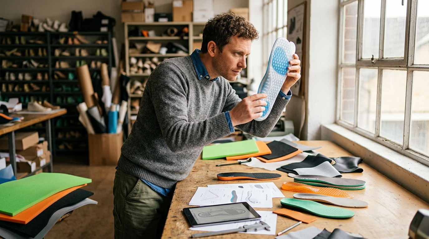 custom insole manufacturer — step 2 material selection  construction