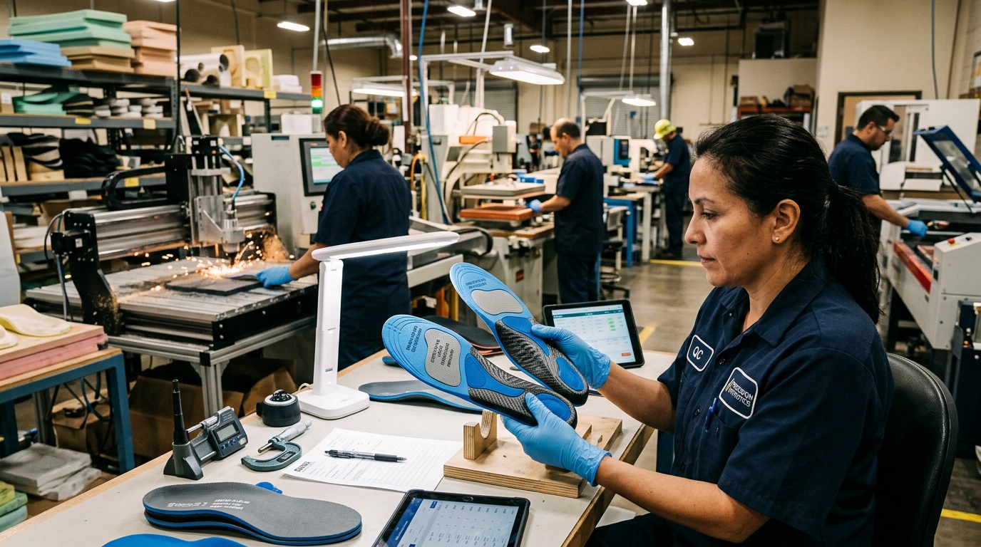 OEM insole manufacturer — manufacturing capabilities to evaluate