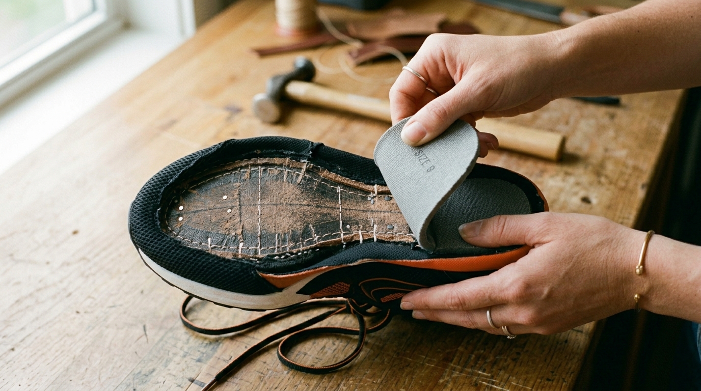 how to use insole — removing the factory insole first