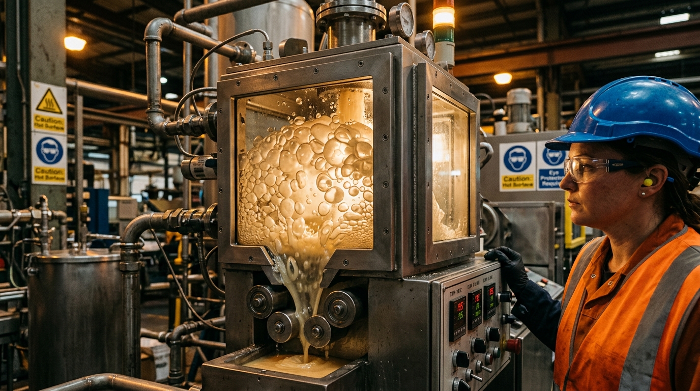 Diagram of supercritical CO2 EVA foaming process