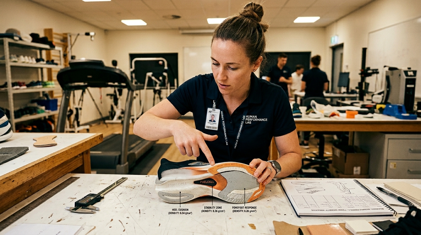 custom running insoles — 3 zoned cushioning architecture