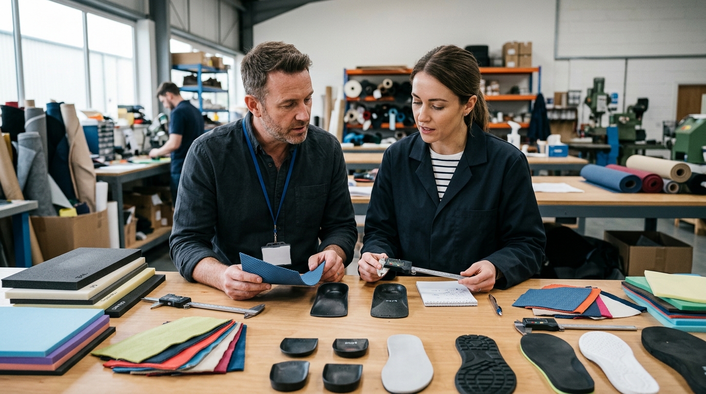 footwear material cost performance — similar cost material swaps