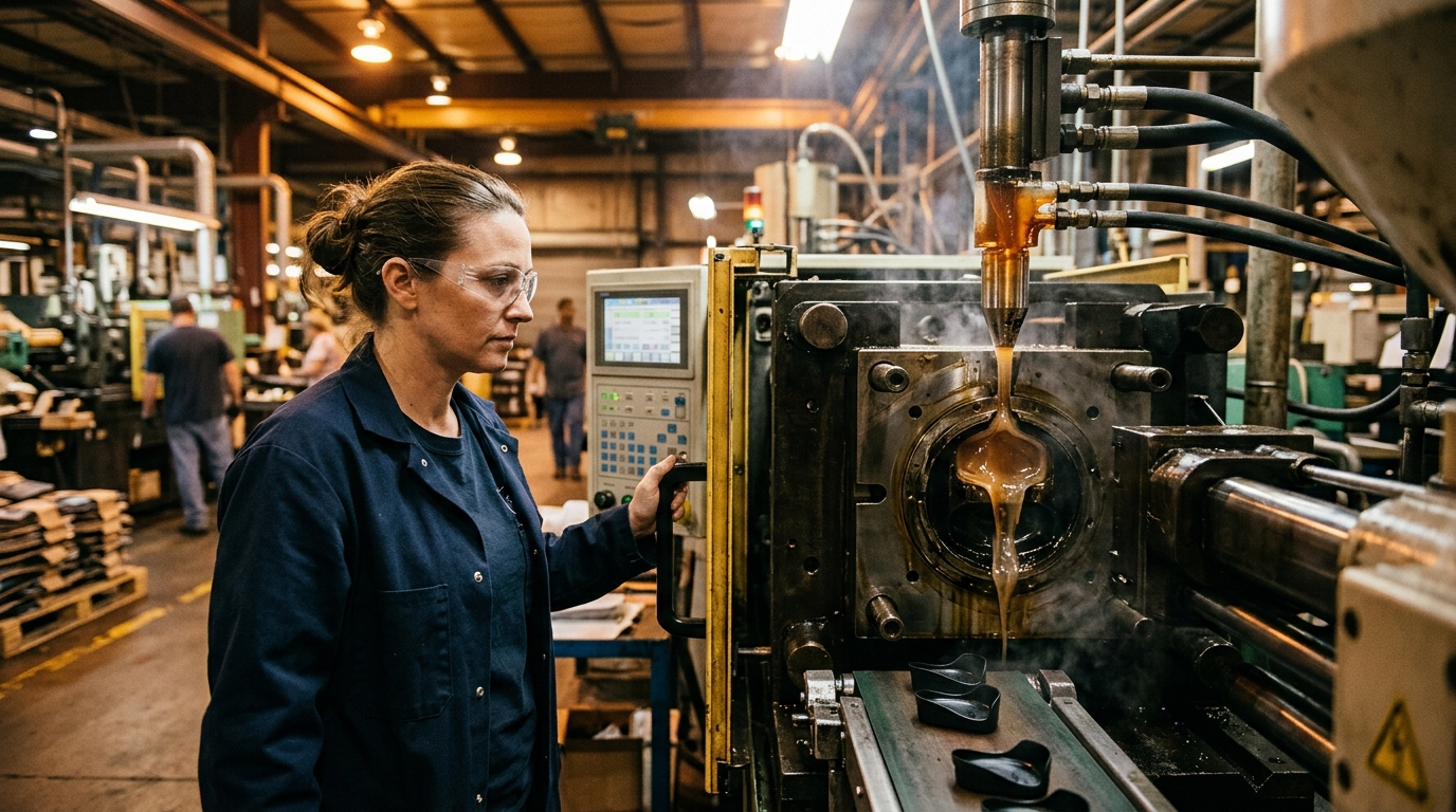 molded vs thermoformed heel counters — how injection molding works