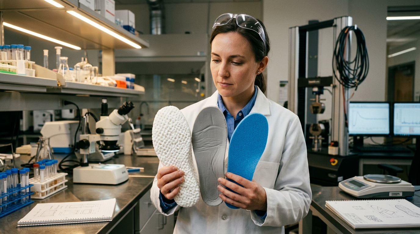 running shoe insole — eva vs pu vs supercritical foam