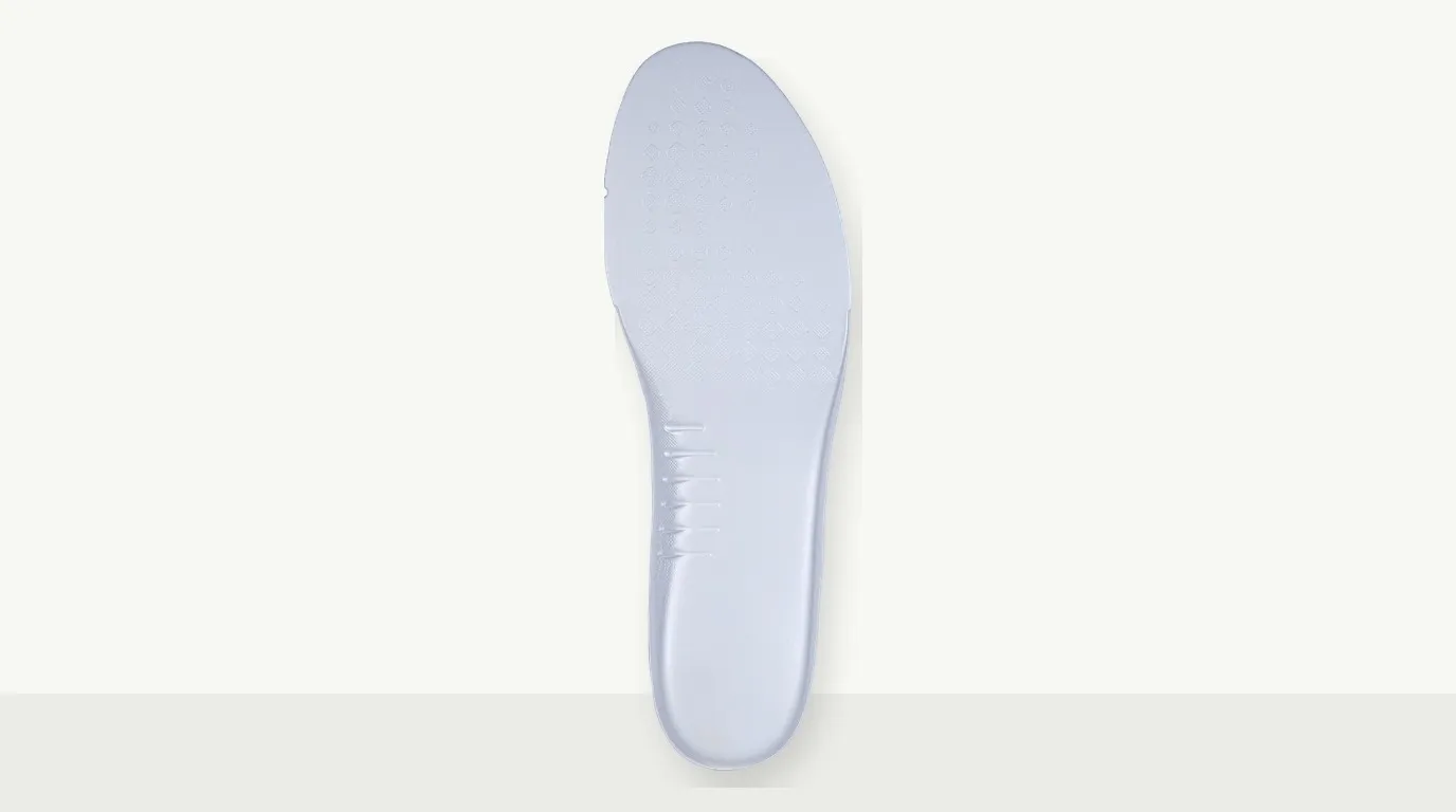 White SCF EVA insole sample for running footwear programs