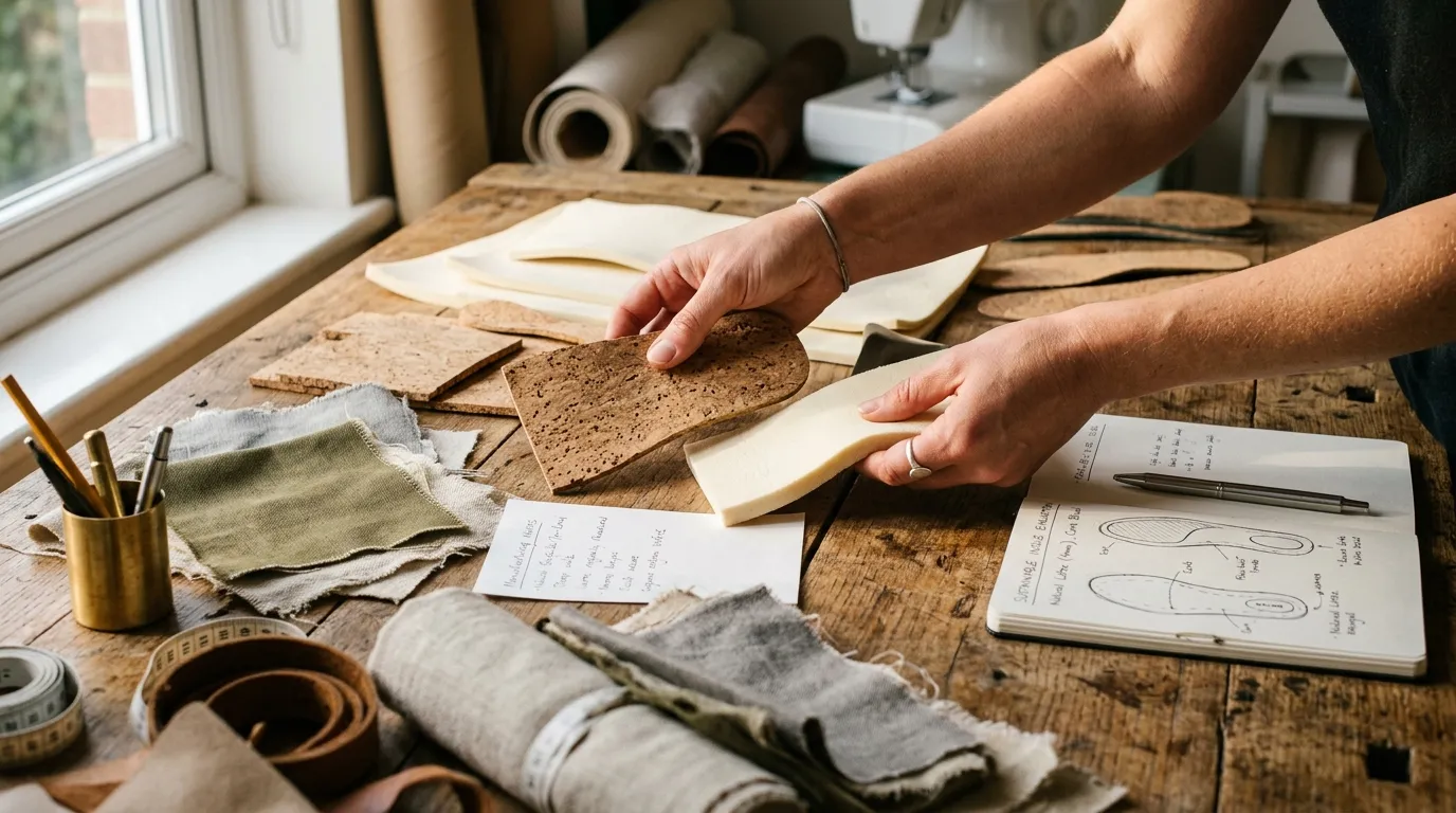 insole material — cork latex and natural insole options