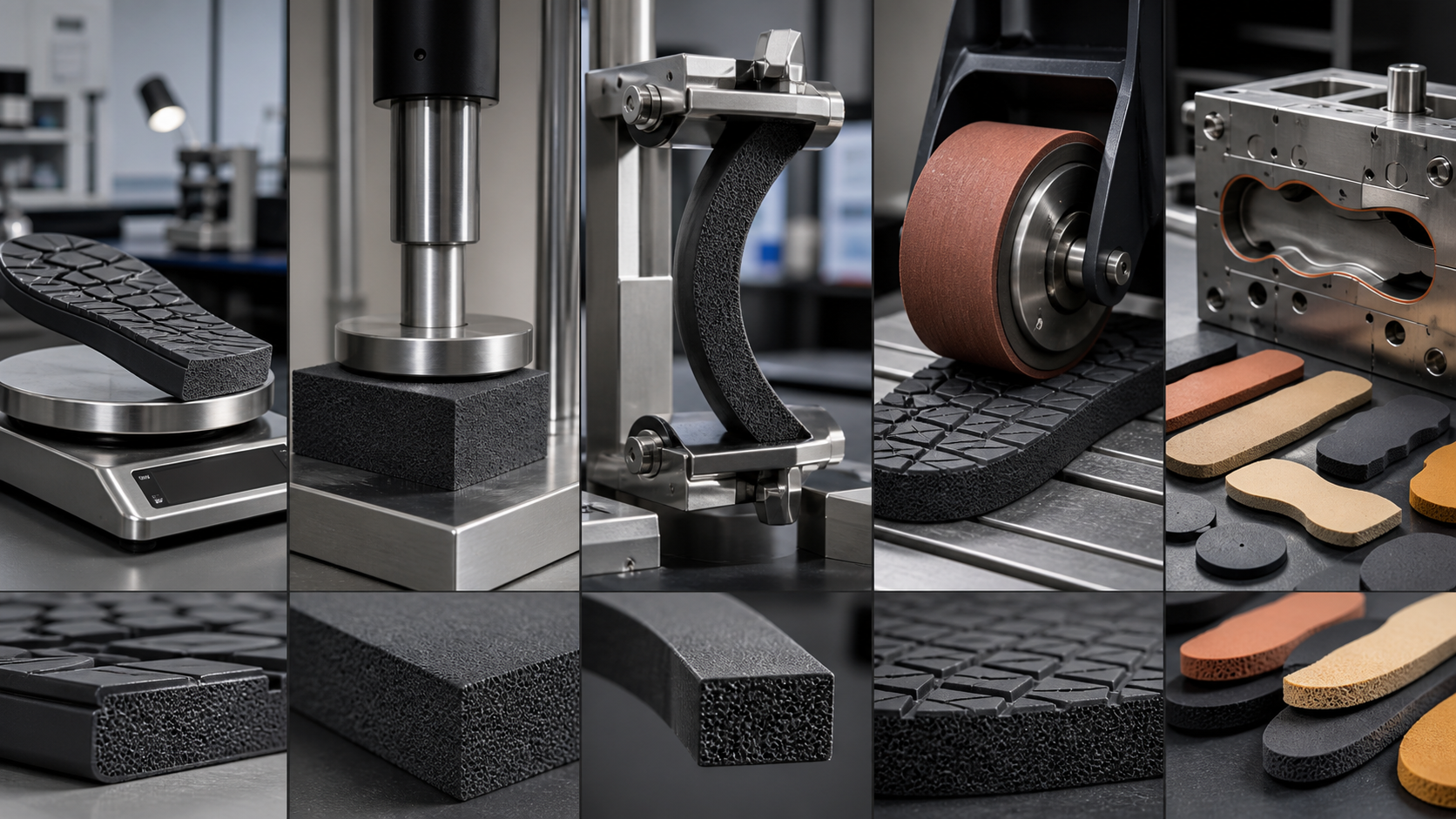 Micro Cellular Rubber cell structure, compression, flex, abrasion, and molded geometry