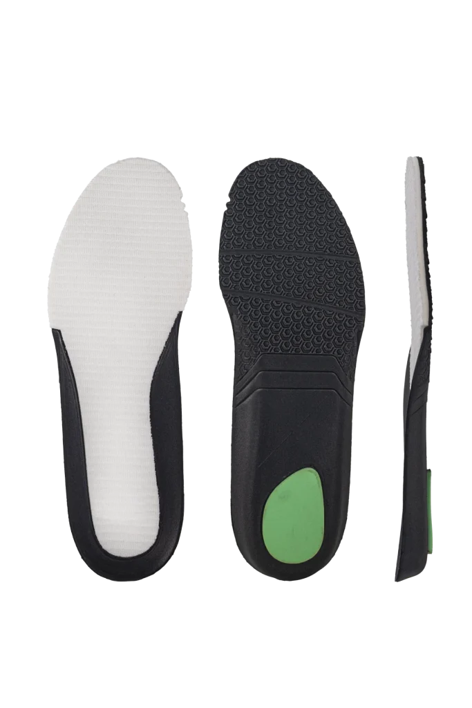 Performance ETPU and TPEE cushioning insole with Terry top cover